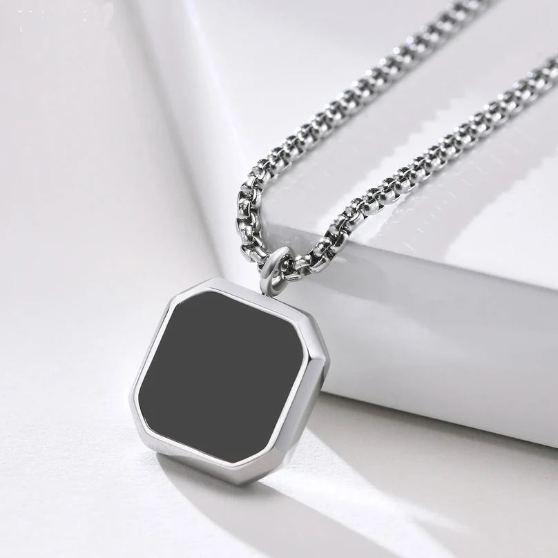Boys Mens Silver Locket Necklace